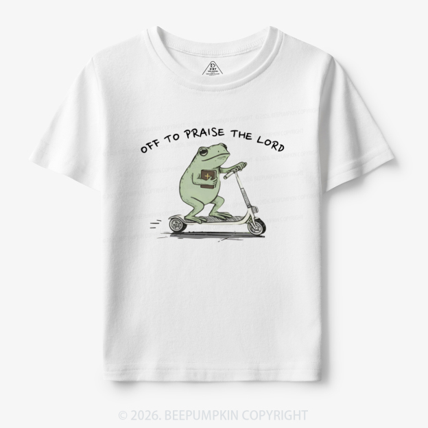 Frog Off To Praise The Lord Toddler&Kid's Tees