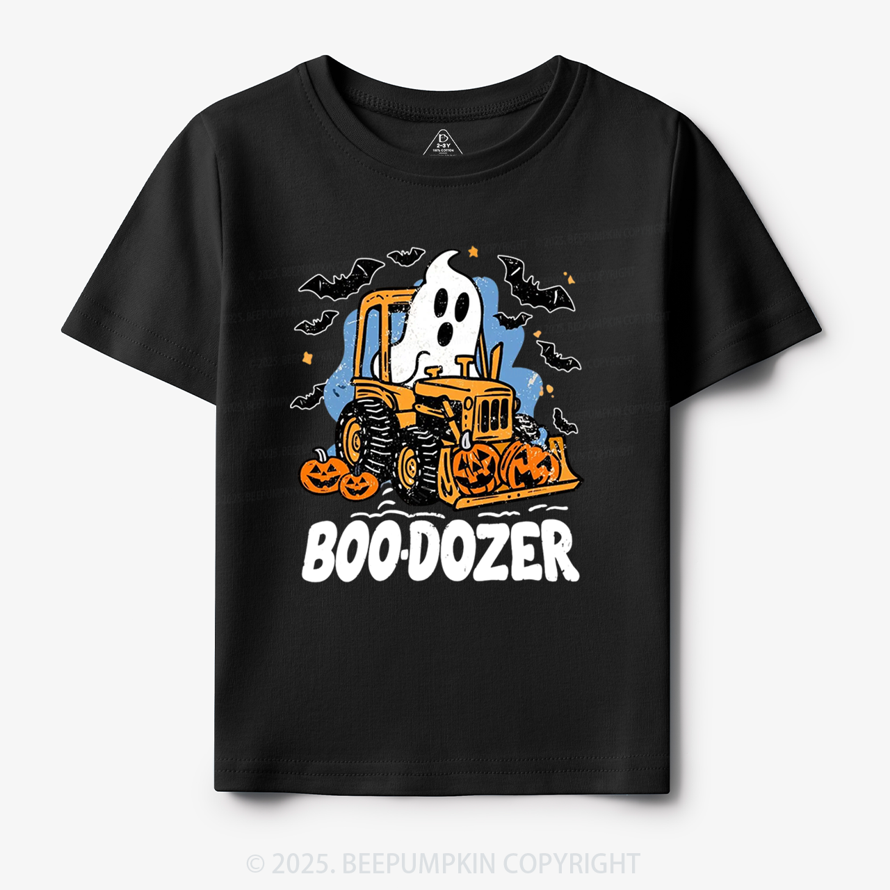 Halloween Ghost Boo-dozer Toddler&Kid's Tees Beepumpkin