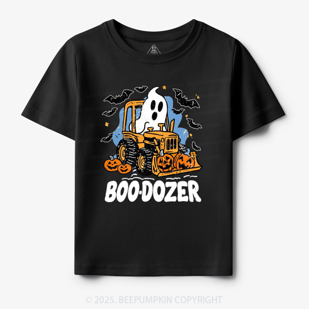 Halloween Ghost Boo-dozer Toddler&Kid's Tees Beepumpkin