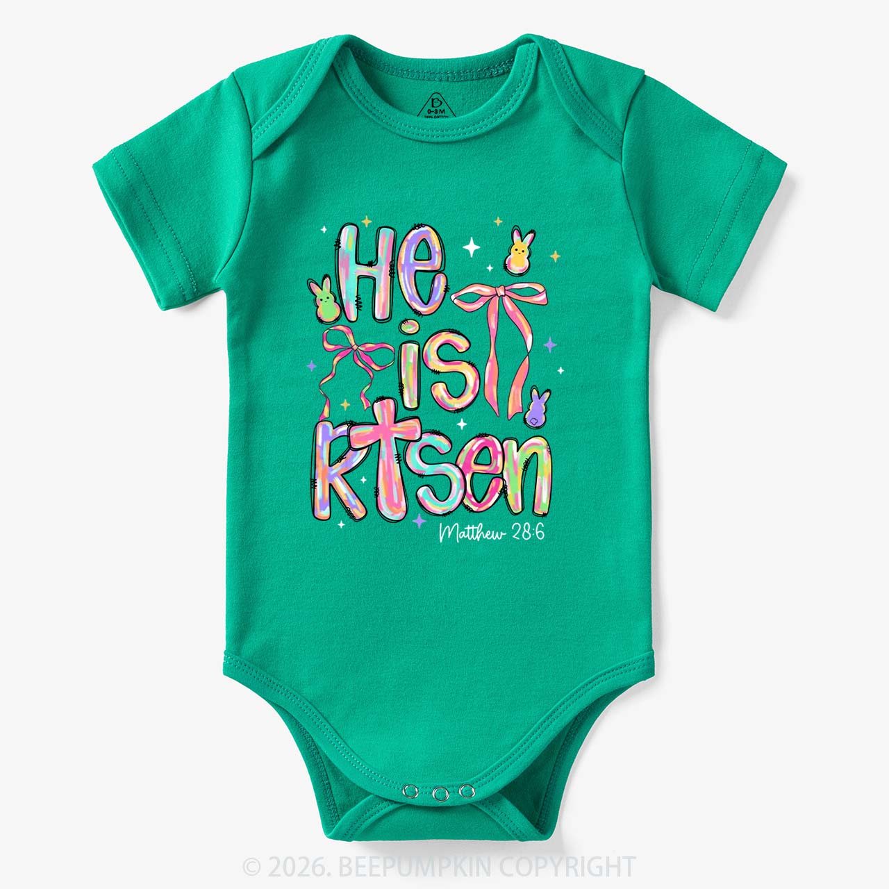 Risen In Color  Candy Bunny Baby Bodysuit