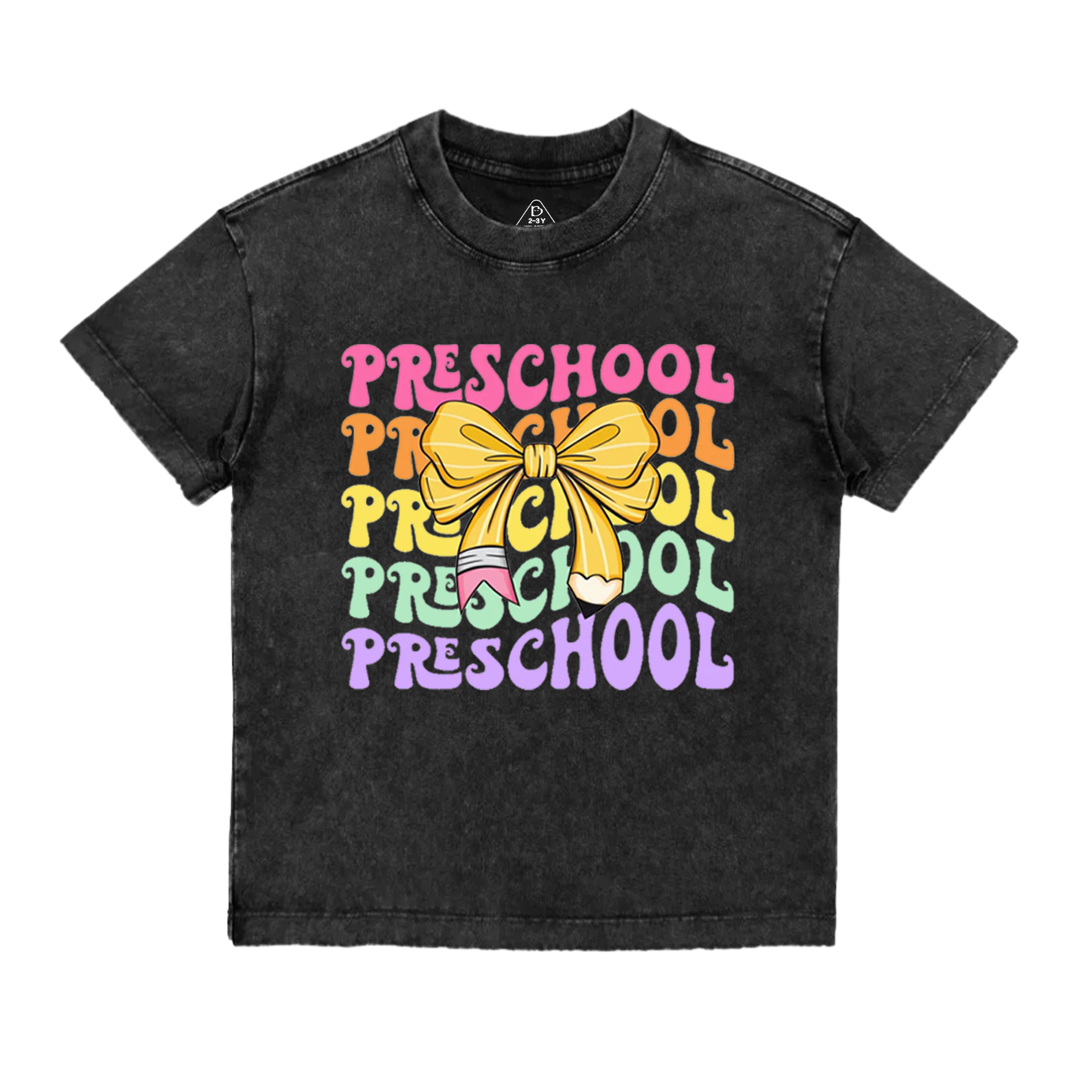 Personalized Retro Back To Shool Toddler&Kids Washed Tees