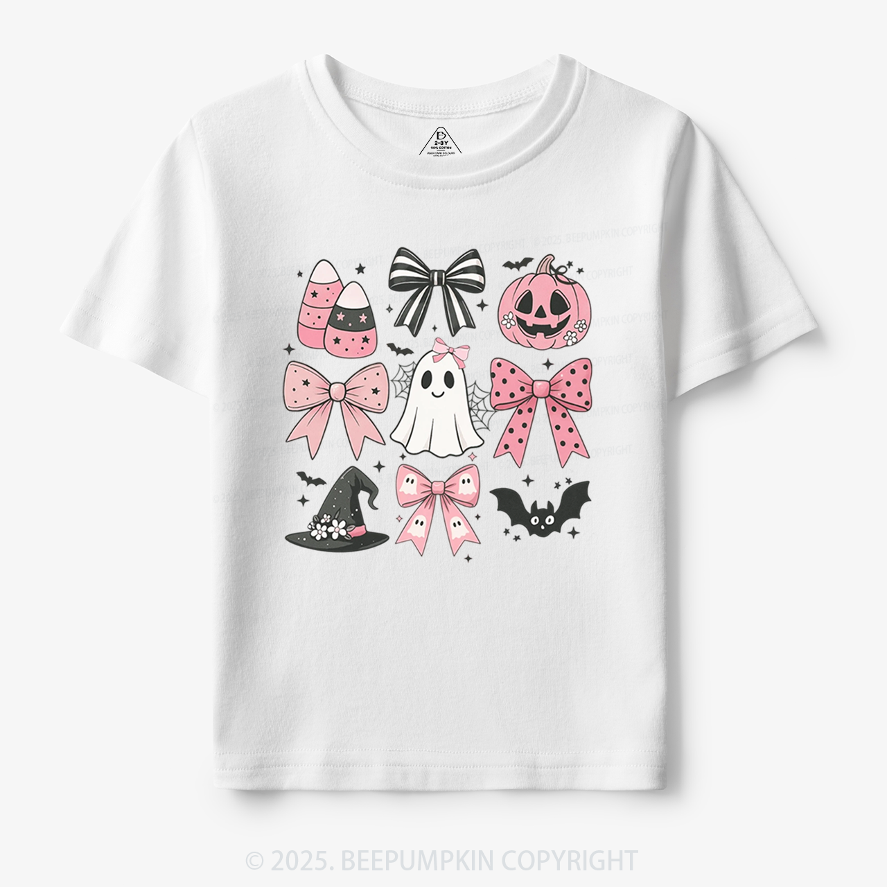  Pink Bow Coquette Halloween Toddler&Kid's Tees Beepumpkin