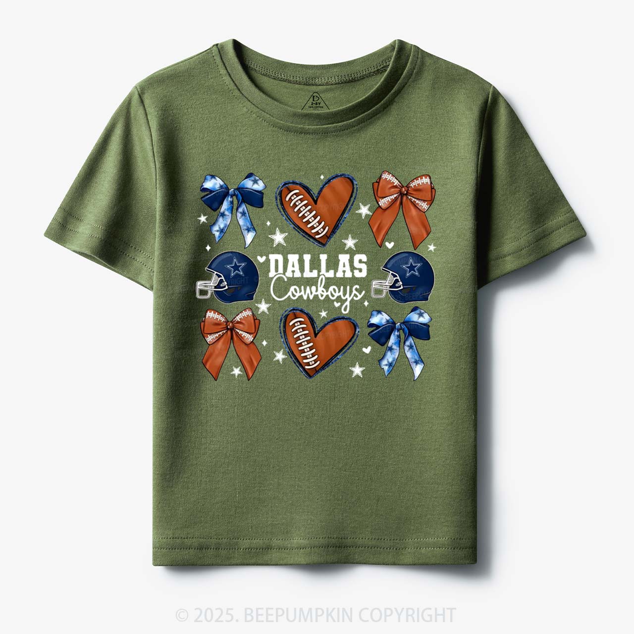 Blue Star Football Toddler&Kid's Tees Beepumpkin