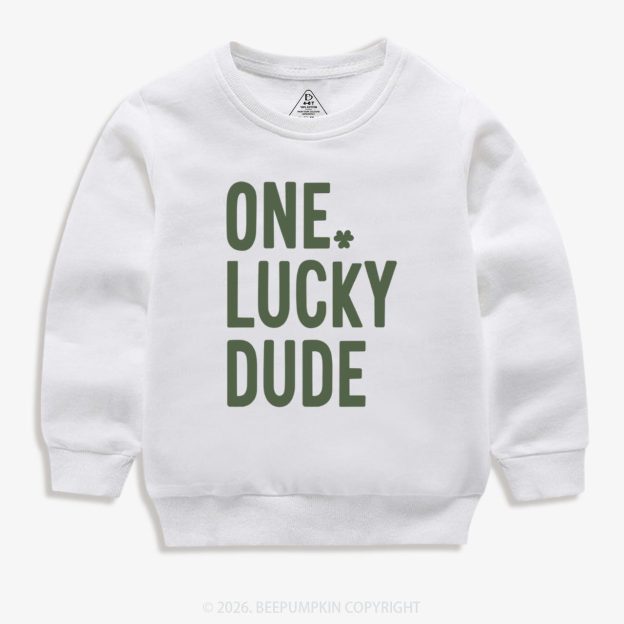 One Lucky Dude St. Patrick's Day Kid's Sweatshirt