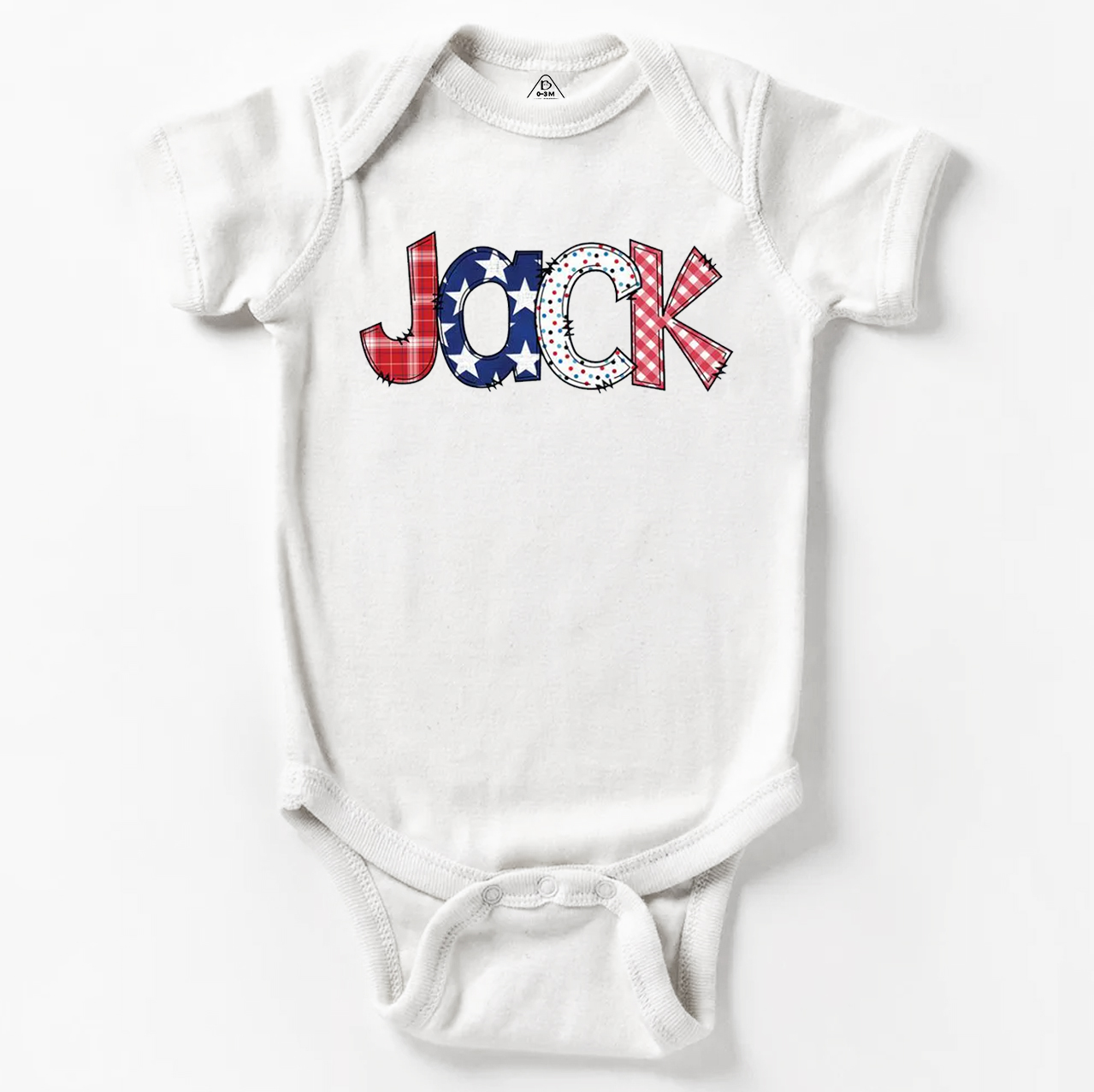Personalized Name Fourth Of July Bodysuit Beepumpkin