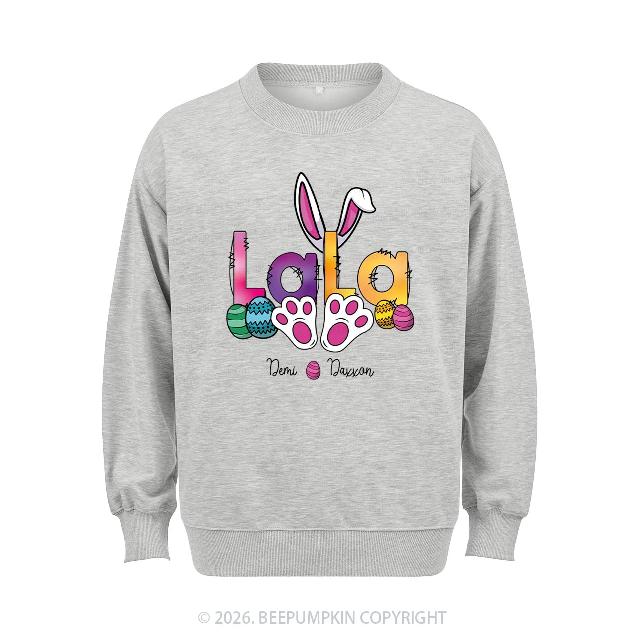 Personalized Spring Easter Bunnies Mimi Sweatshirt