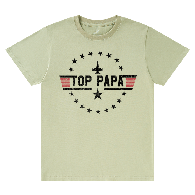 Top Papa Dad and me Gift Funny Dad T-shirt