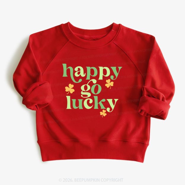Happy Go Lucky St. Patrick's Day Kid's Sweatshirt