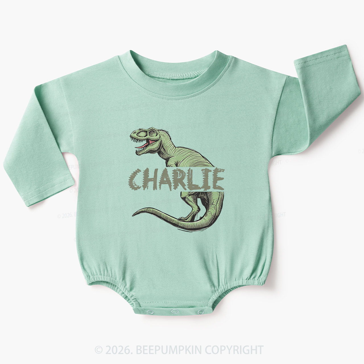 Personalized Roar And Explore Baby Bubble Romper