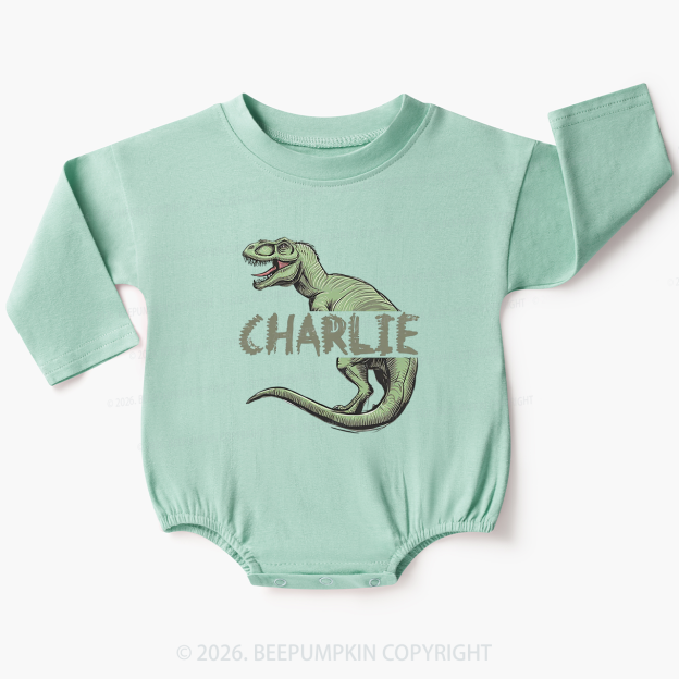 Personalized Roar And Explore Baby Bubble Romper