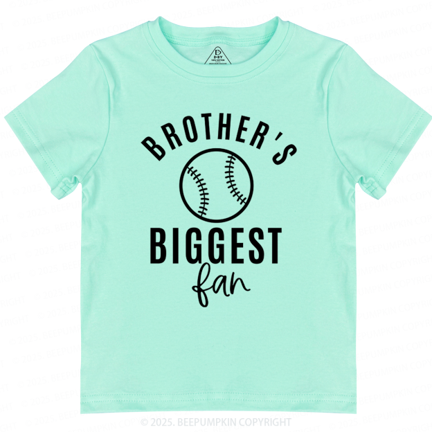 Brother's Biggest Fan Baseball Toddler Shirt