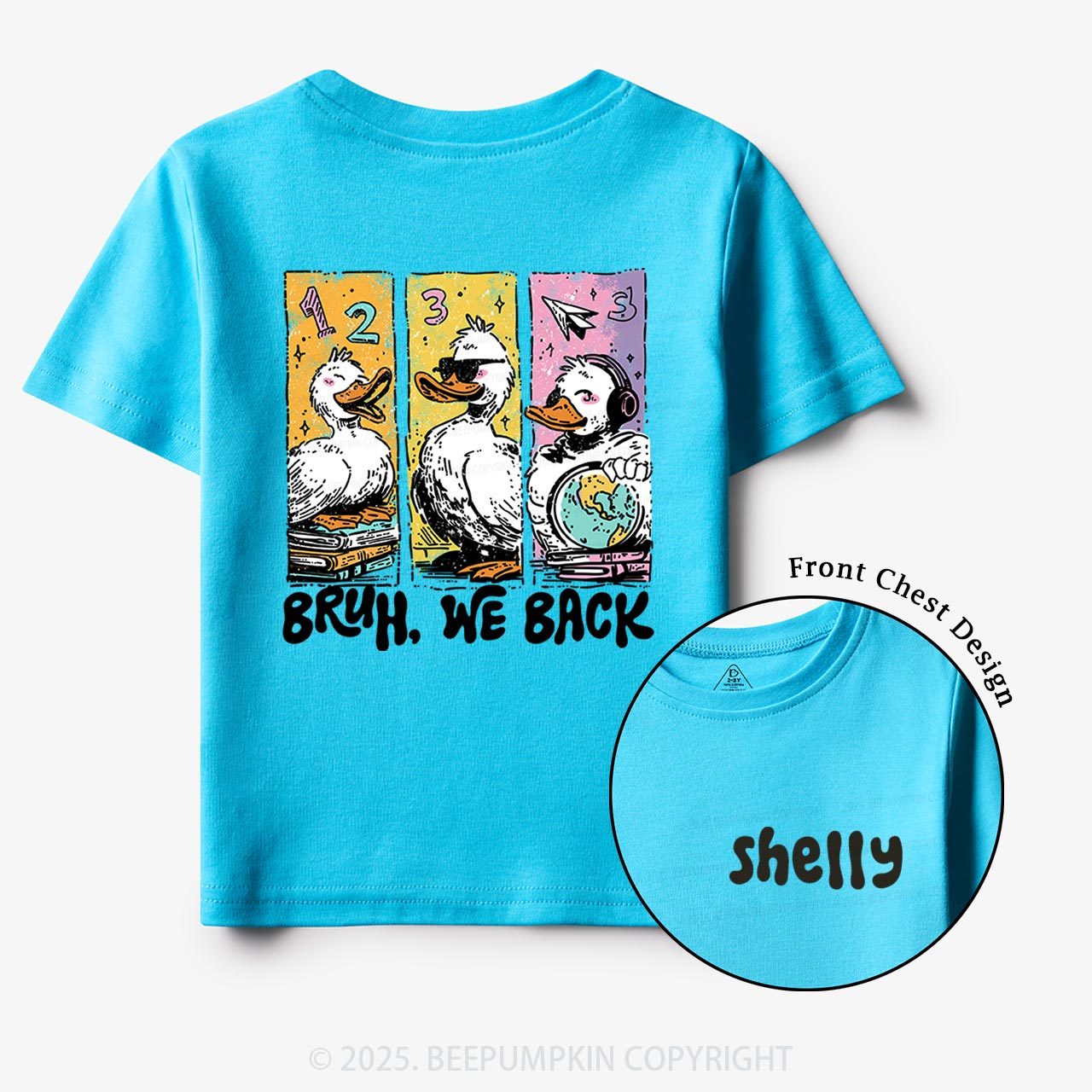 Personalized Bruh, We Back Kindergarten Toddler&Kid's Tees Beepumpkin