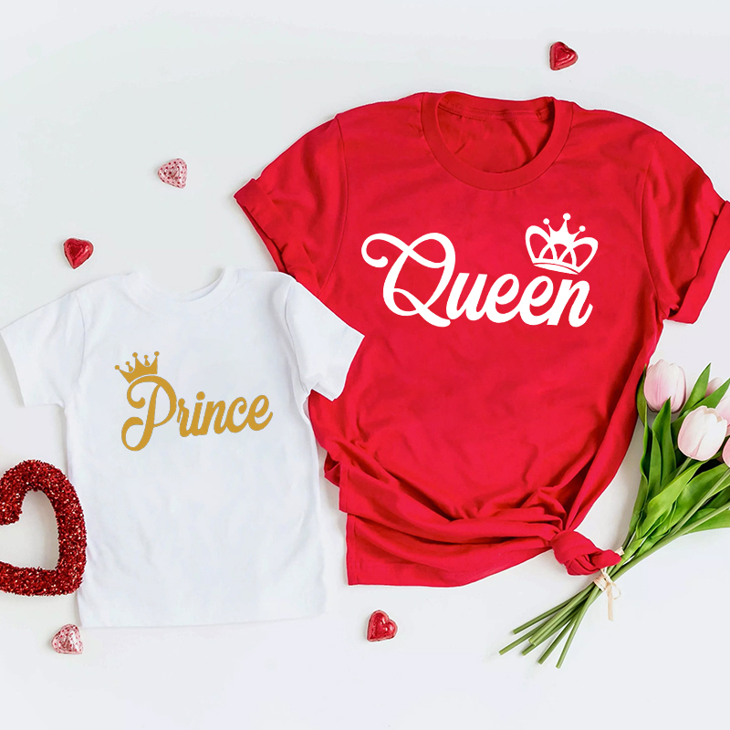 King&Queen Fancy Valentine Family Matching Shirts