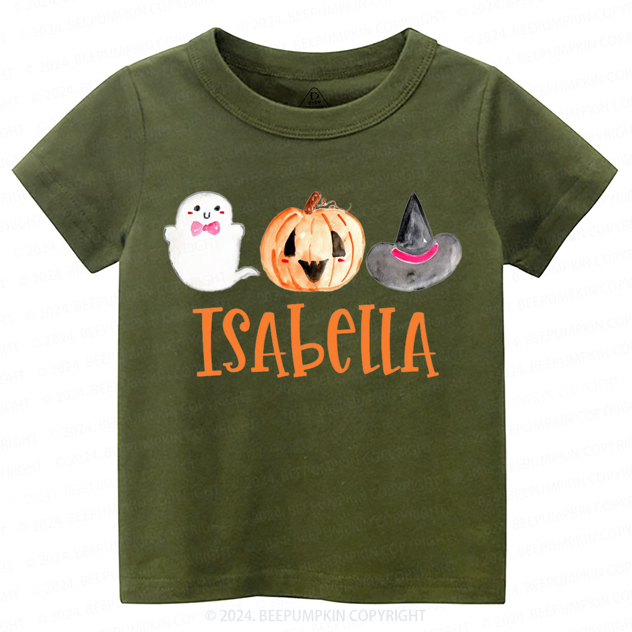 Personalized Halloween Ghost Pumpkin Toddler&Kids Tees 