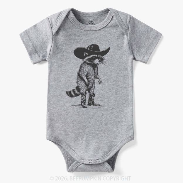 Funny Western Raccoon Cowboy Bodysuit
