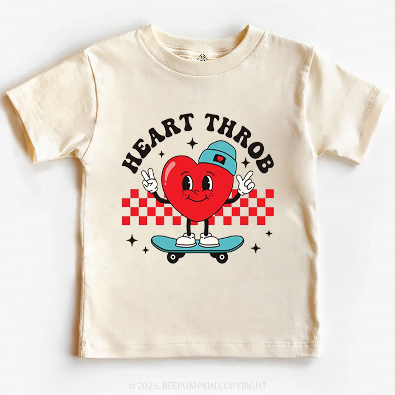 Heart Throb Valentines Day Toddler&Kids Tees Beepumpkin