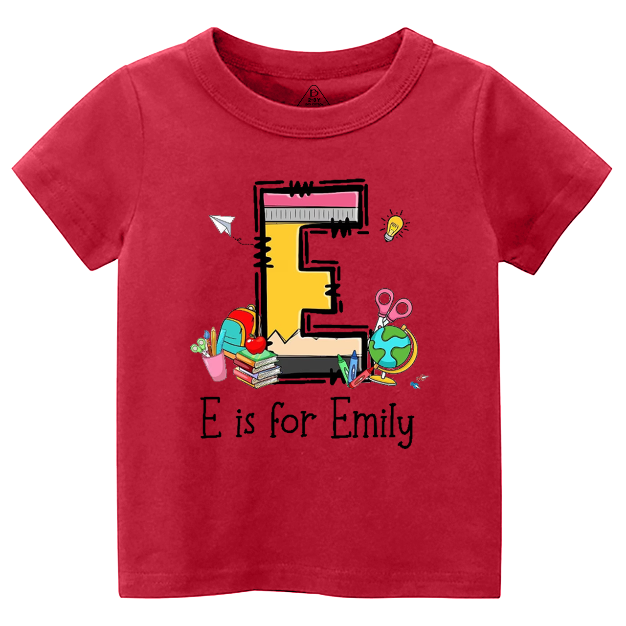 Personalized Name Pencil Toddler&Kid's Tees Beepumpkin