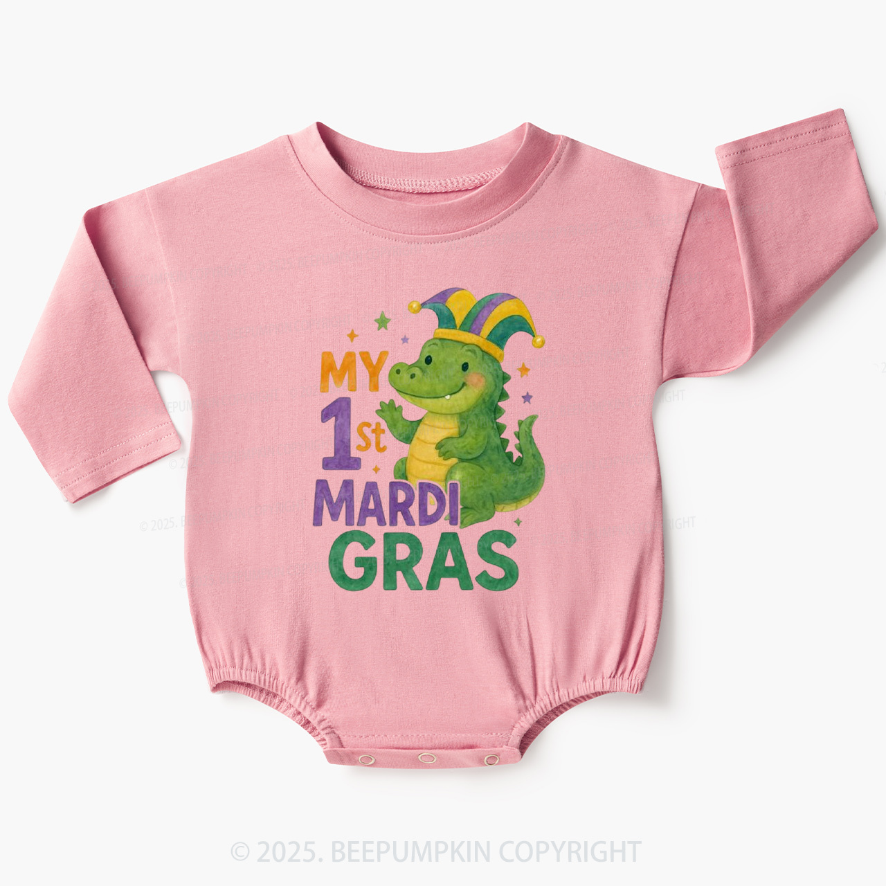 My First Mardi Gras Baby Bubble Romper Beepumpkin