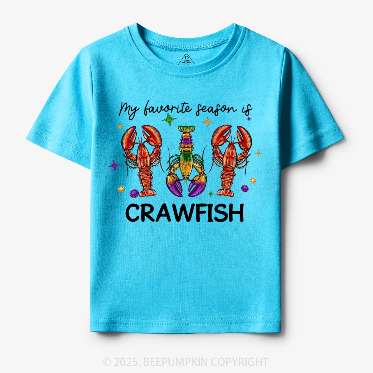 Mardi Gras Crawfish Toddler&Kid's Tees Beepumpkin