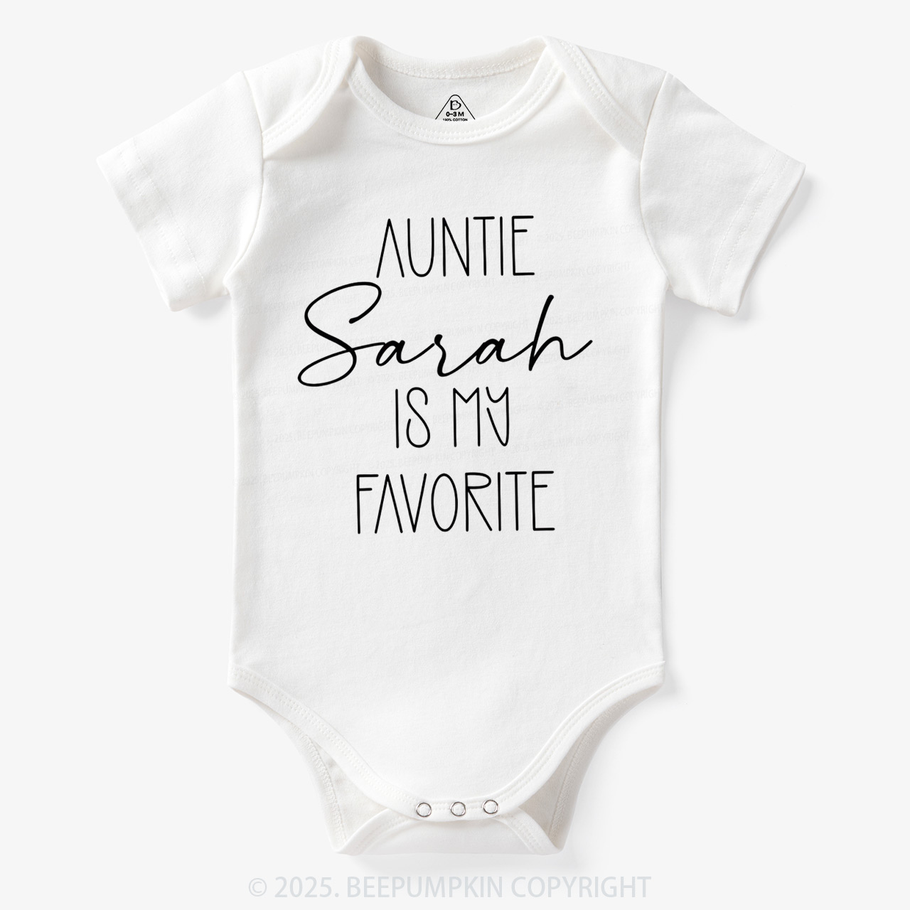 Personalized Auntie Is My Favorite Bodysuit Beepumpkin