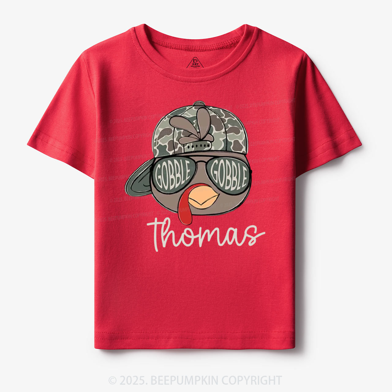 Personalized Boys/Girl Turkey Camo Thanksgiving Toddler&Kid's Tees Beepumpkin