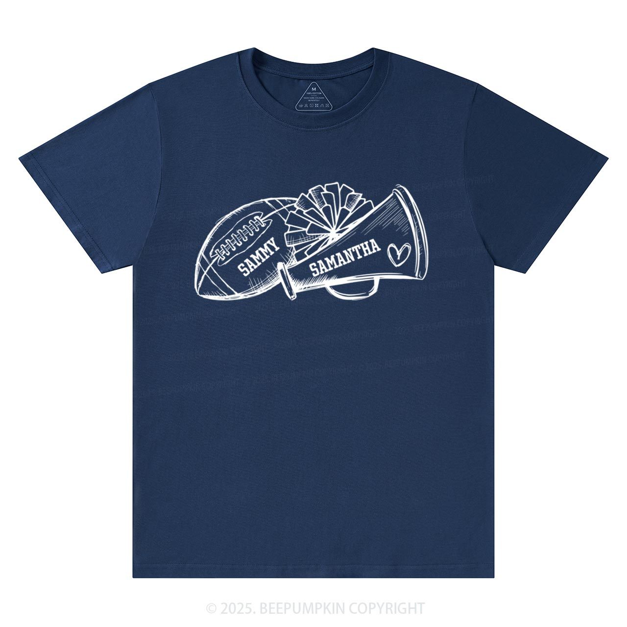 Personalized Football Cheer Mama T-Shirts Beepumpkin