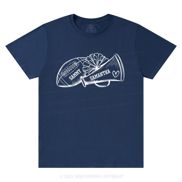 Personalized Football Cheer Mama T-Shirts Beepumpkin