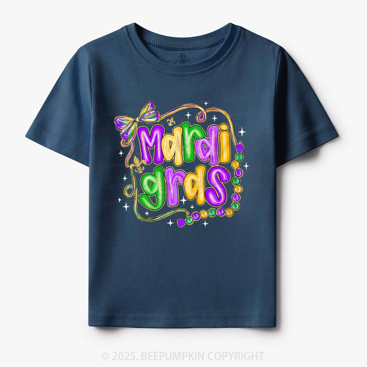 Brushstroke Mardi Gras Toddler&Kid's Tees Beepumpkin