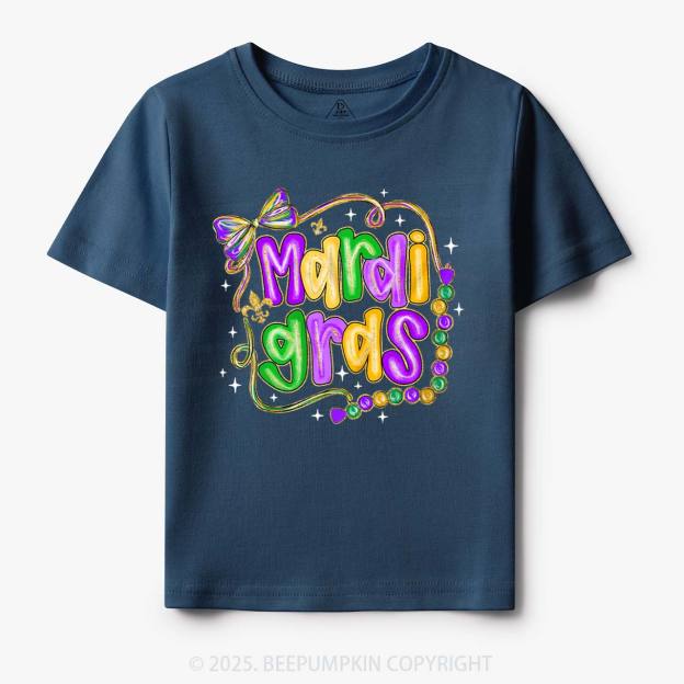 Brushstroke Mardi Gras Toddler&Kid's Tees Beepumpkin