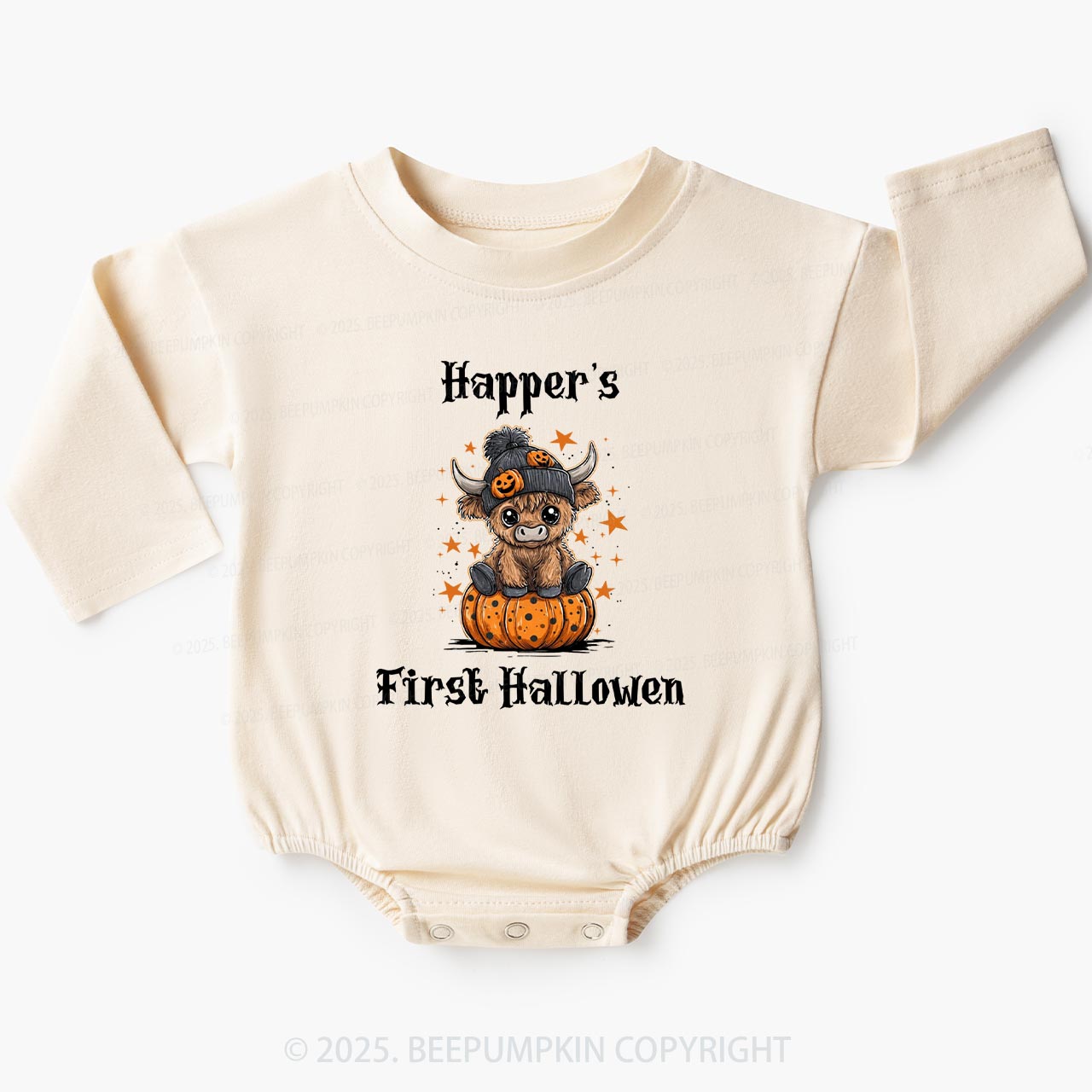 First Halloween Baby Bubble Romper Beepumpkin