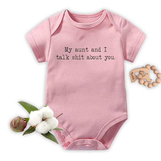 My Aunt & I Talk Shit About You Baby Bodysuit