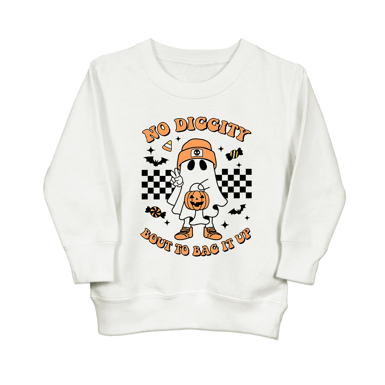 Halloween No Diggity Bout To Bag It Up Kids Sweatshirt  Sale-Beepumpkin™