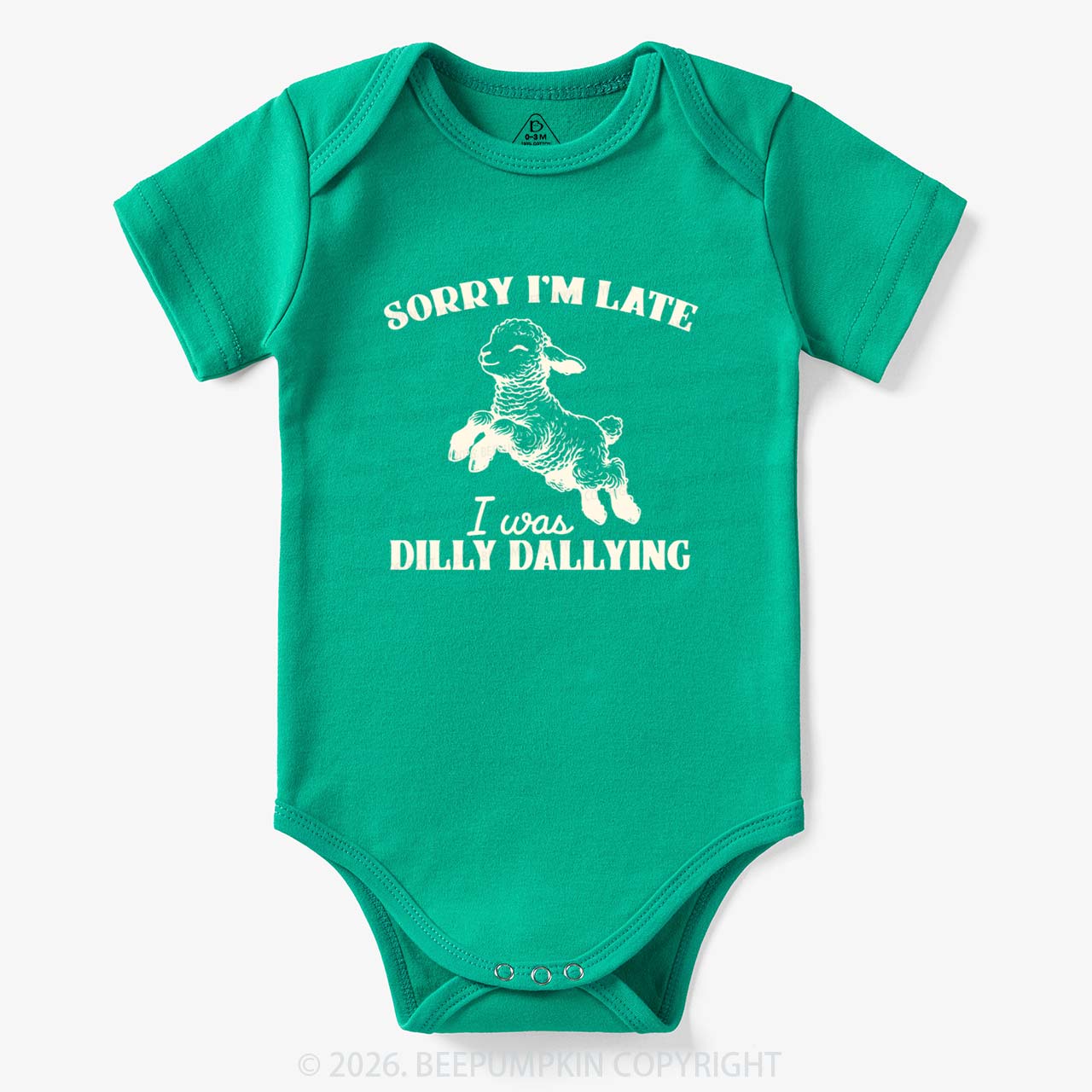 Sorry I'm Late I Was Dilly Dallying Lamb Sheep Bodysuit