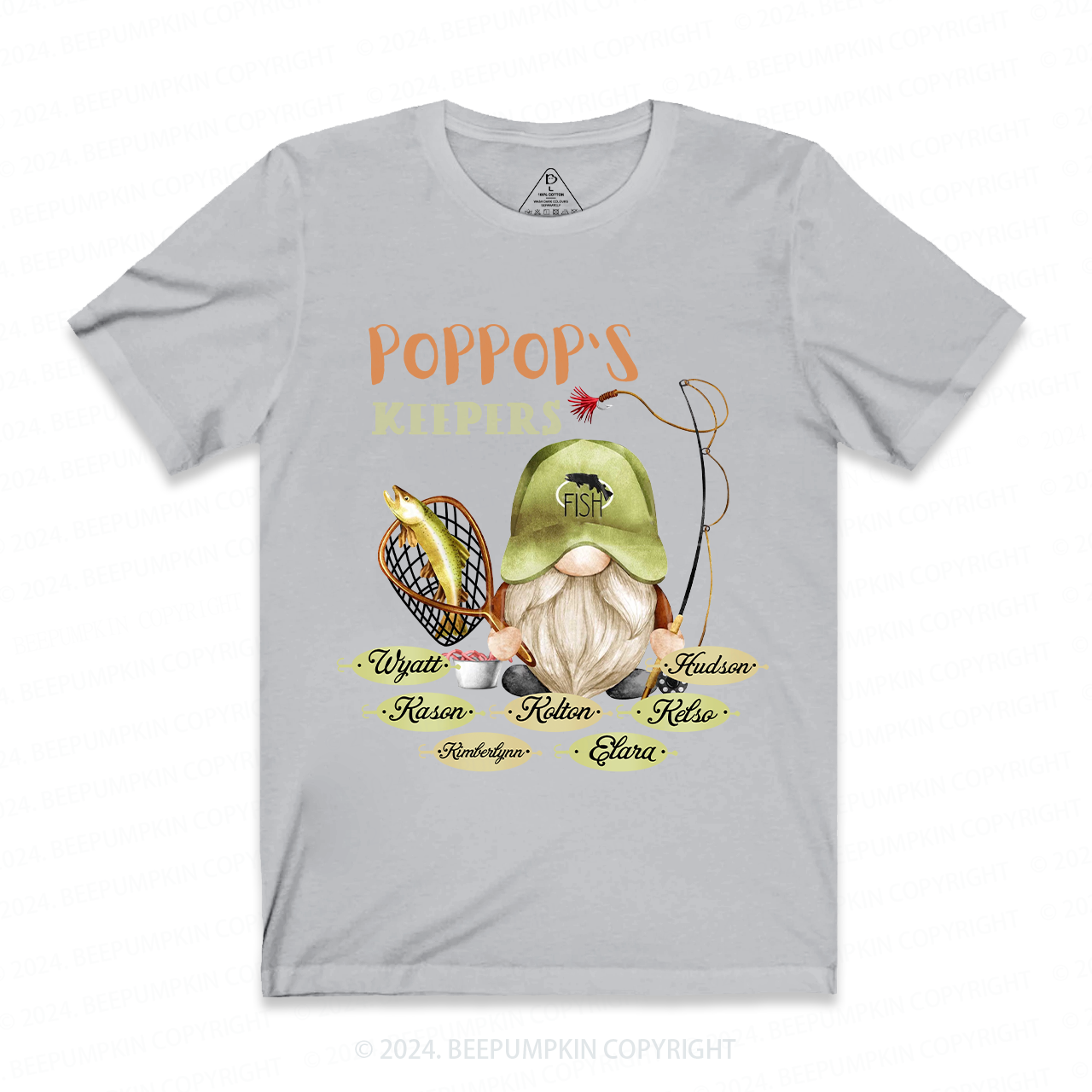 Poppop's Keepers Grandpa Shirt Personalized With Name