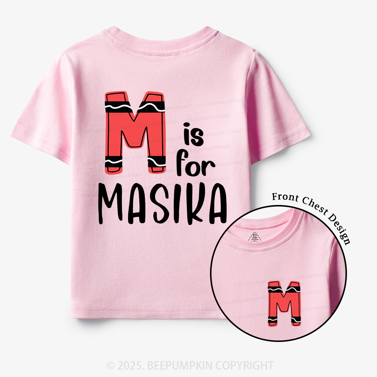 Personalized Name First Day Of school Toddler&Kid's Tees Beepumpkin