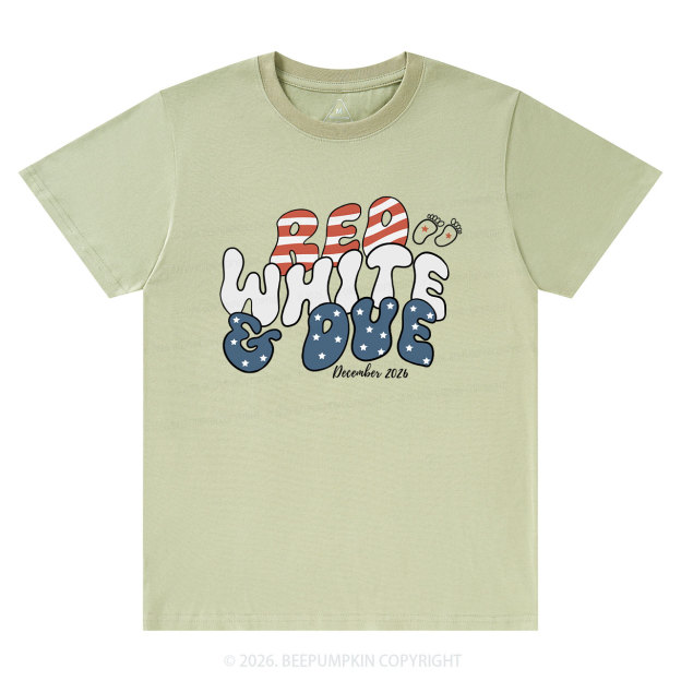 Personalized American Mama 4th July Pregnancy Announcement T-Shirts