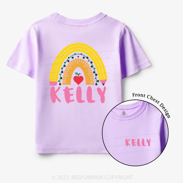 Personalized Pencil Rainbow Toddler&Kid's Tees Beepumpkin