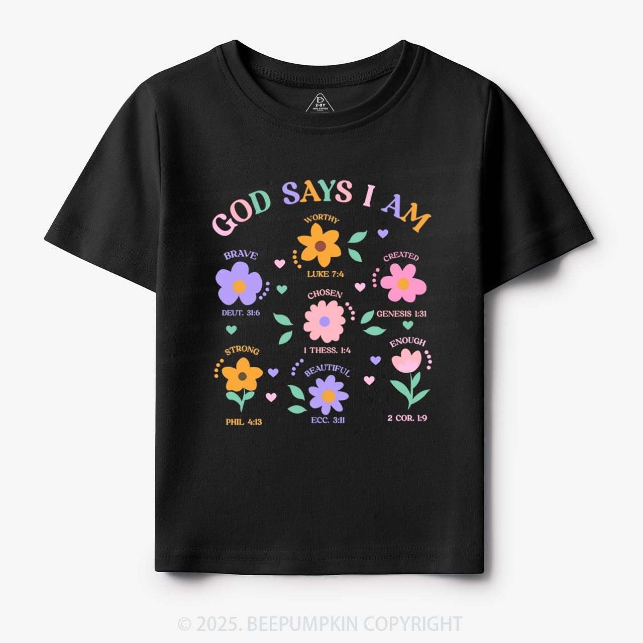 God Says I Am Brave Toddler&Kid's Tees Beepumpkin