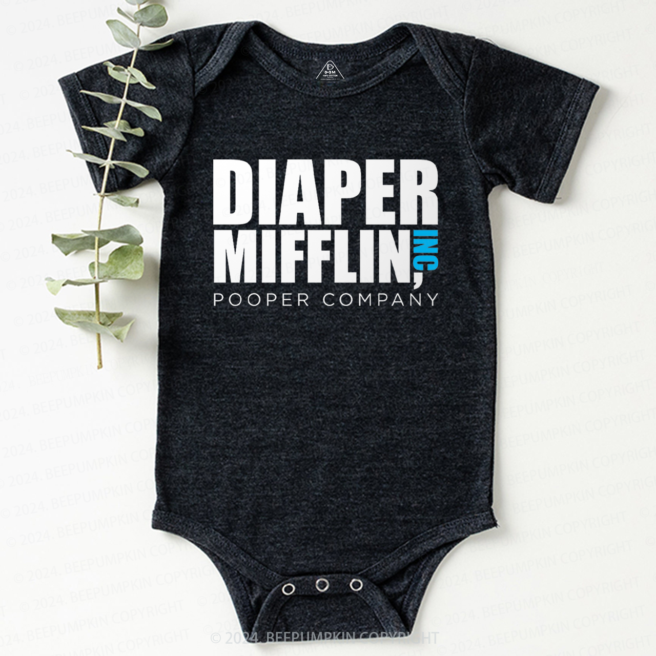 Diaper Mifflin Pooper Company Baby Bodysuit 7