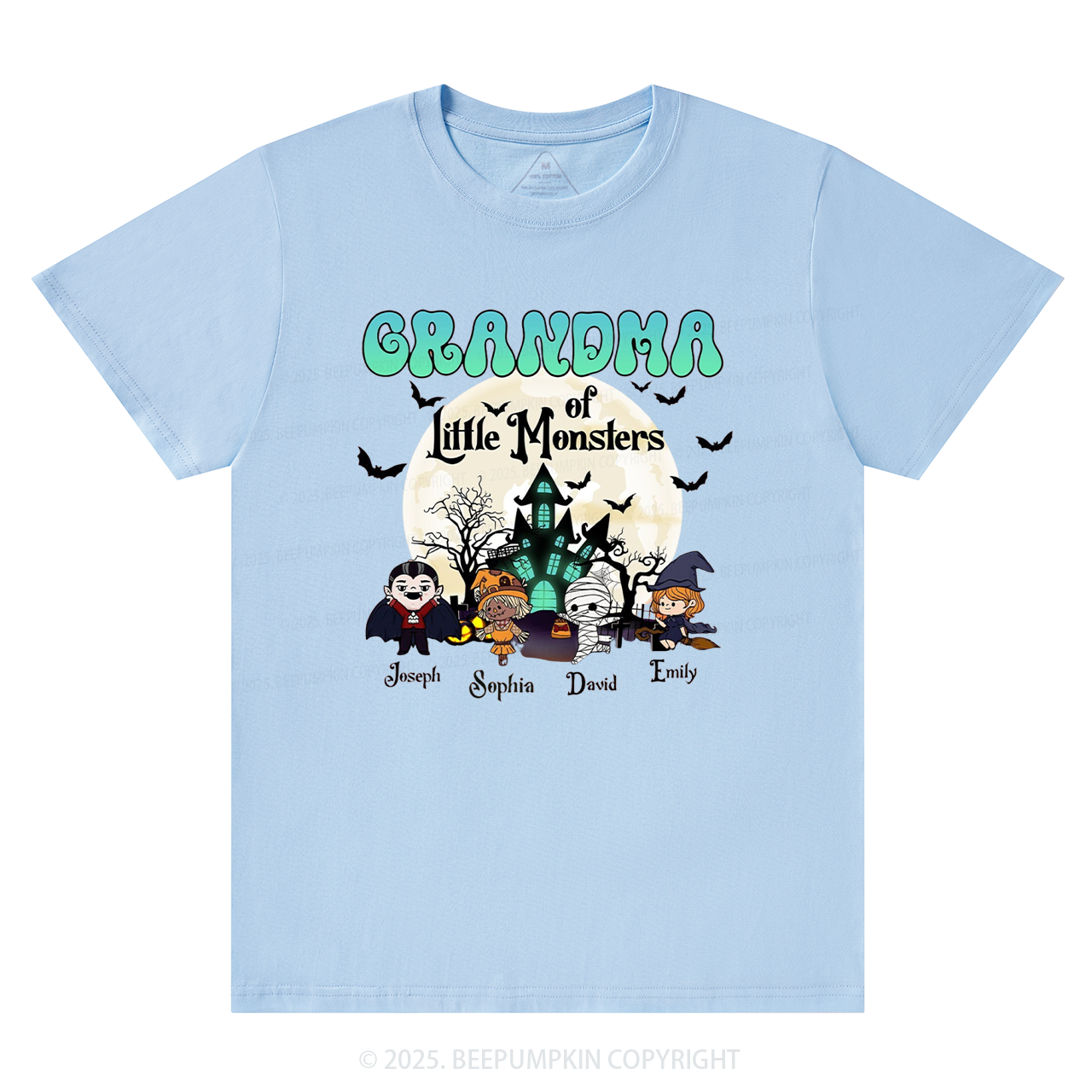 Personalized Grandma Halloween T-Shirts Beepumpkin