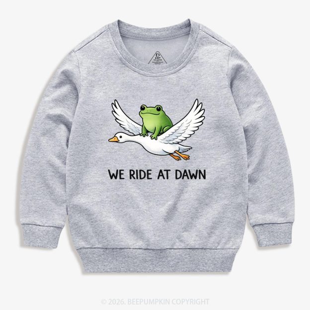 We Ride at Dawn Kid's Sweatshirt