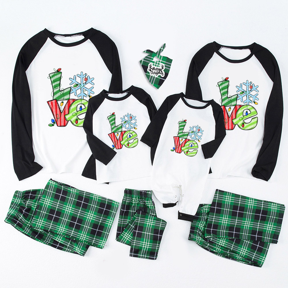 Snow Love Christmas Family Pajamas