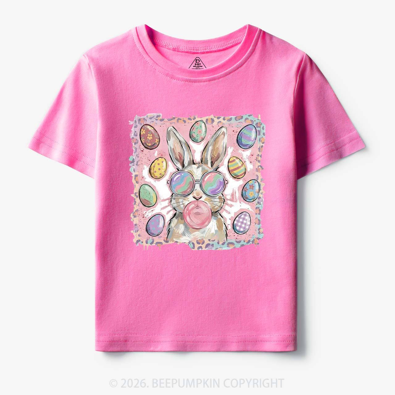 Retro Bubblegum Bunny Colorful Easter Eggs Toddler&Kids Tees