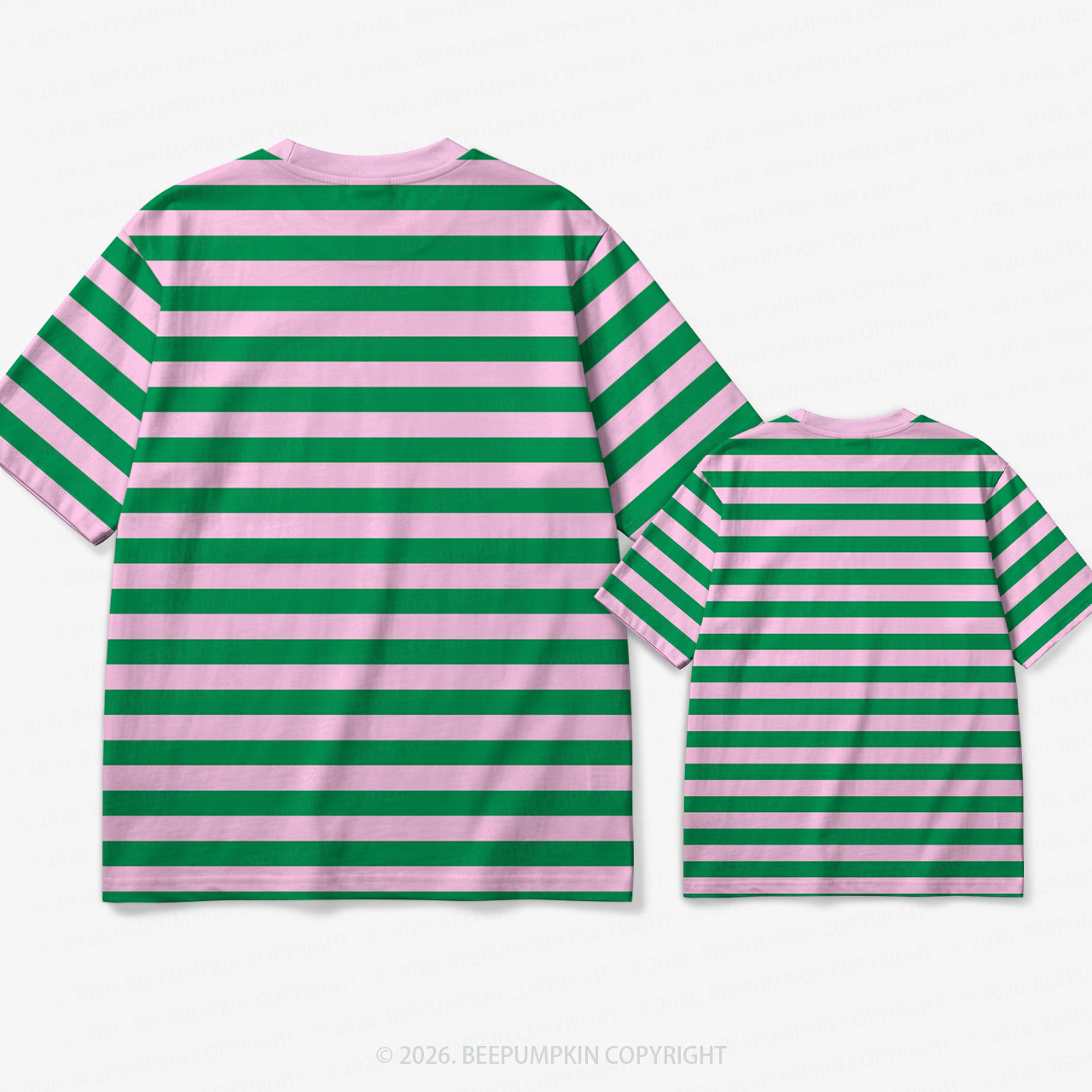 Retro Watermelon Sugar Stripe Family Matching Ringer T-Shirt
