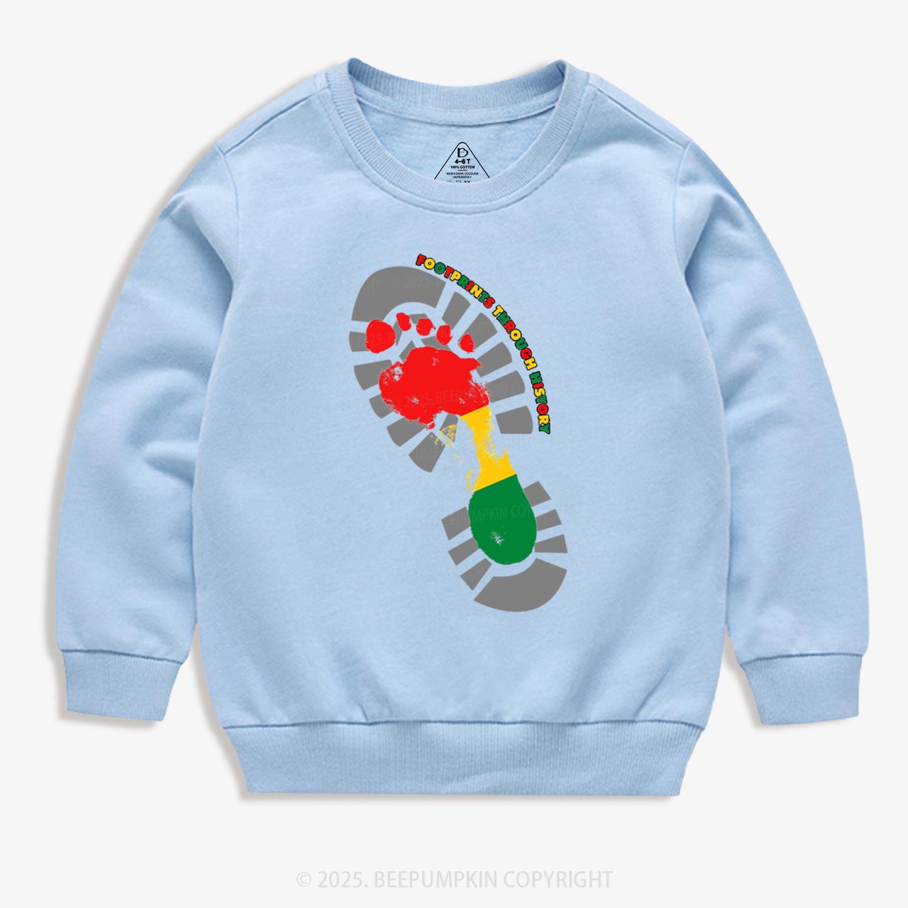 Black History Month Footprint Kid's Sweatshirt