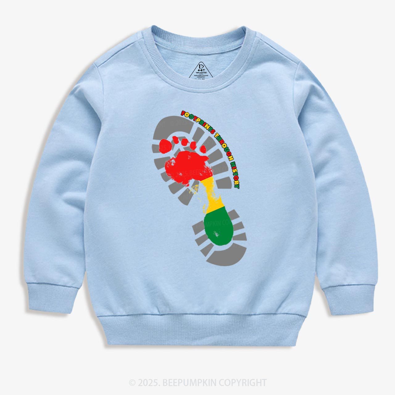 Black History Month Footprint Kid's Sweatshirt