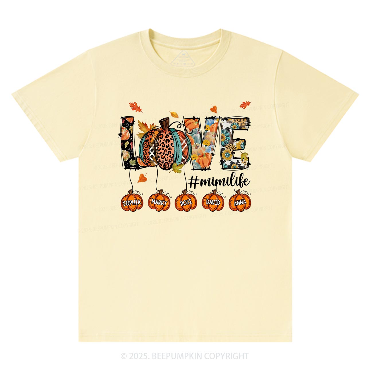 Personalized Love Grandma Life T-Shirts Beepumpkin
