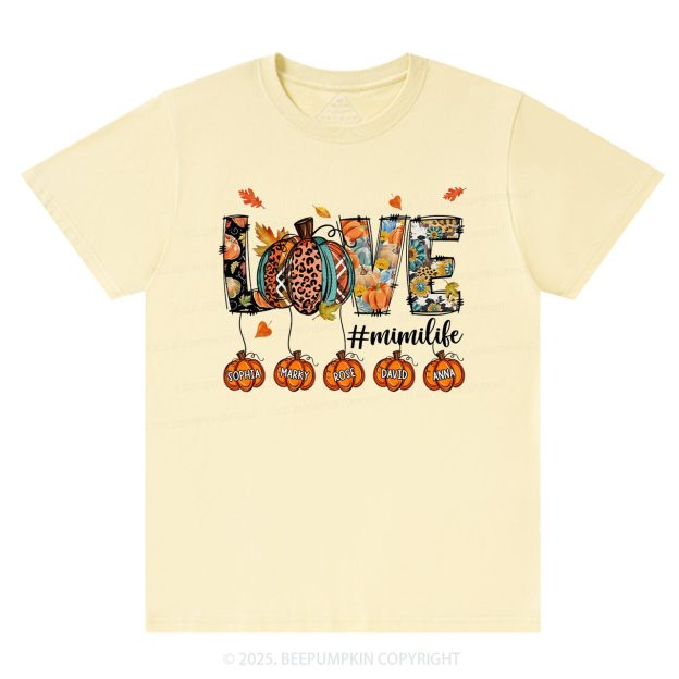 Personalized Love Grandma Life T-Shirts Beepumpkin