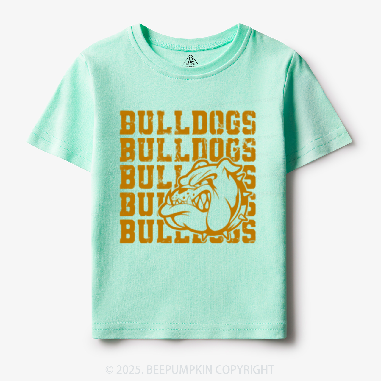 Personalized Bulldogs Mascot Toddler&Kid's Tees Beepumpkin