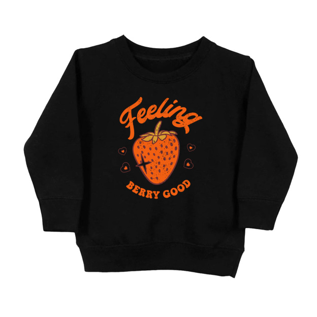 Feeling Berry Good Strawberry Kids Sweatshirt